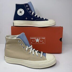 New Converse Chuck 70 Hi Tri-Panel Navy Oat Milk Ocean Unisex Shoes A05659C 4-15